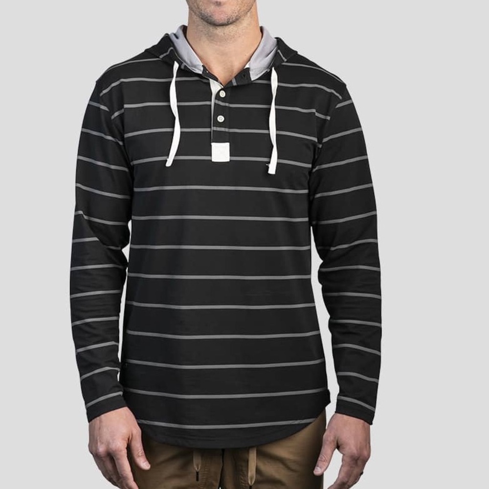BYLT Drop-Cut: LUX Hooded Henley XL